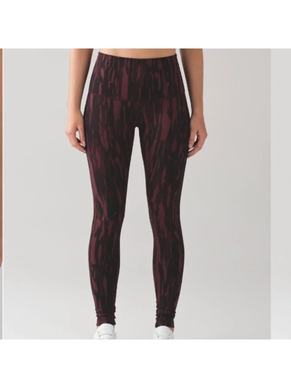 Lululemon Wunder Under Pant(Full-On Luon)Painted Animal Bordeaux drama
